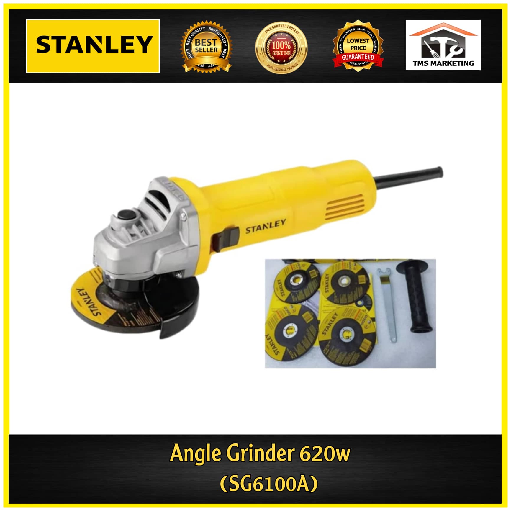 Stanley Small Angle Grinder 620w SG6100A Lazada PH