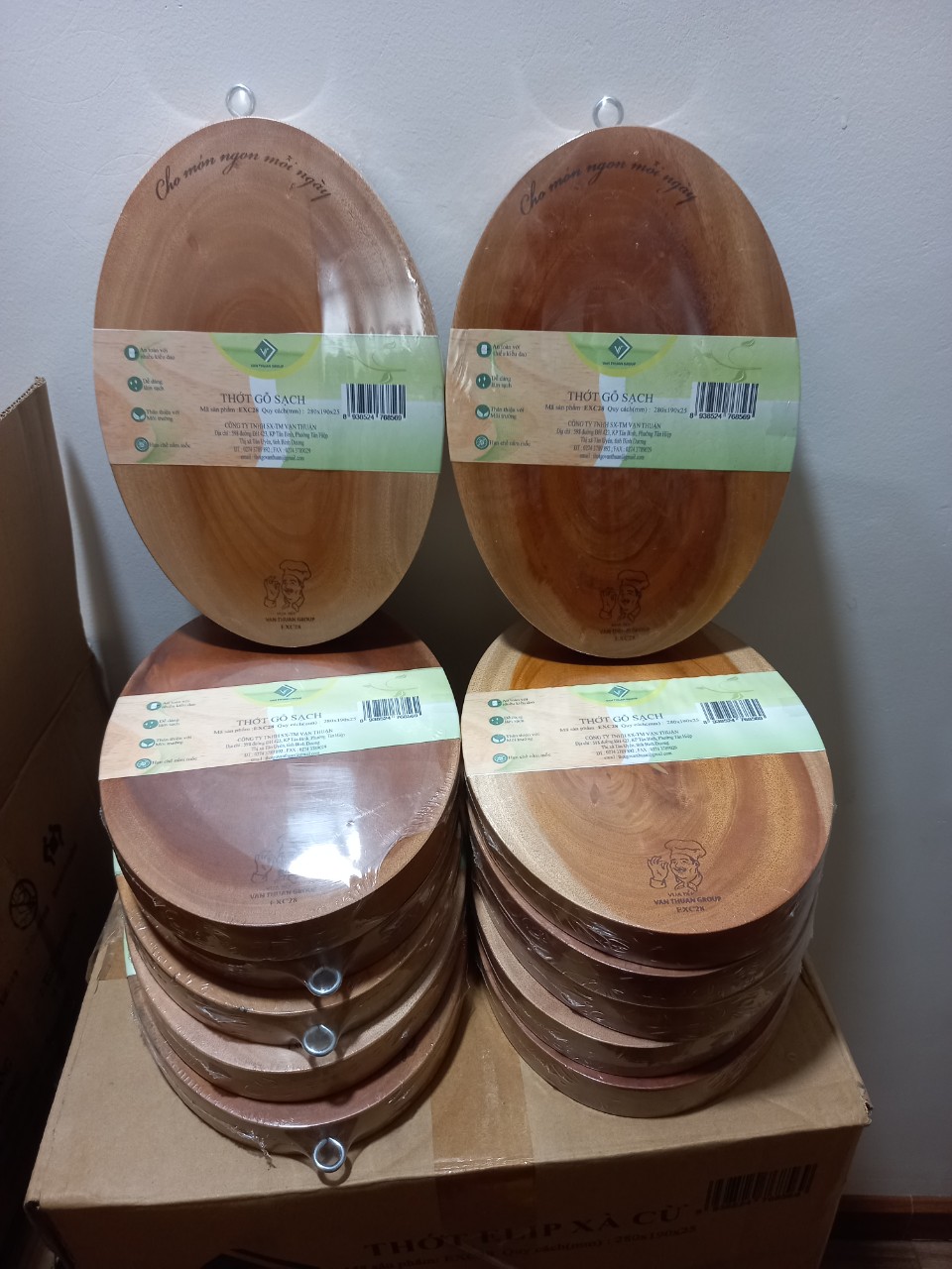 [HCM]Thớt Elip Xà Cừ-quy cách 28x19x2.5 (cm)