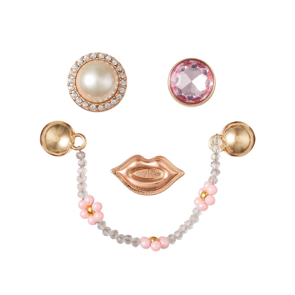 Phụ kiện Jibbitz™ Charms Cho Dây Giày - Pretty in Pink Lace Backer