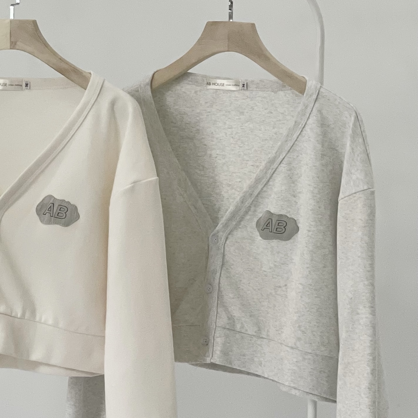 Áo cardigan croptop tay dài AB BASIC form rộng Ulzzang (Ảnh thật/ Có sẵn)