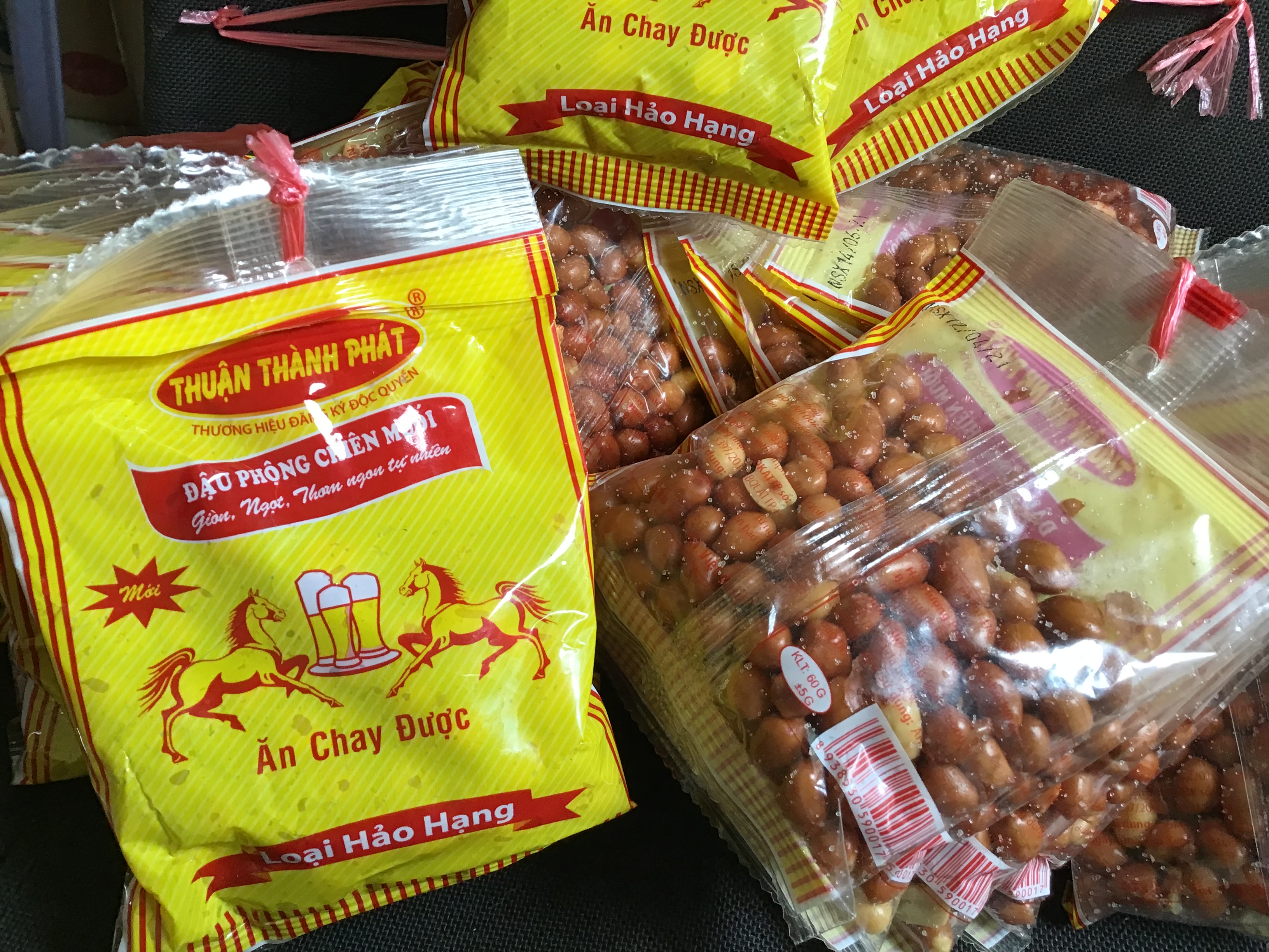 (THƠM NGON) COMBO 10 GÓI/5 GÓI ĐẬU PHỘNG MUỐI  (60gram/gói)