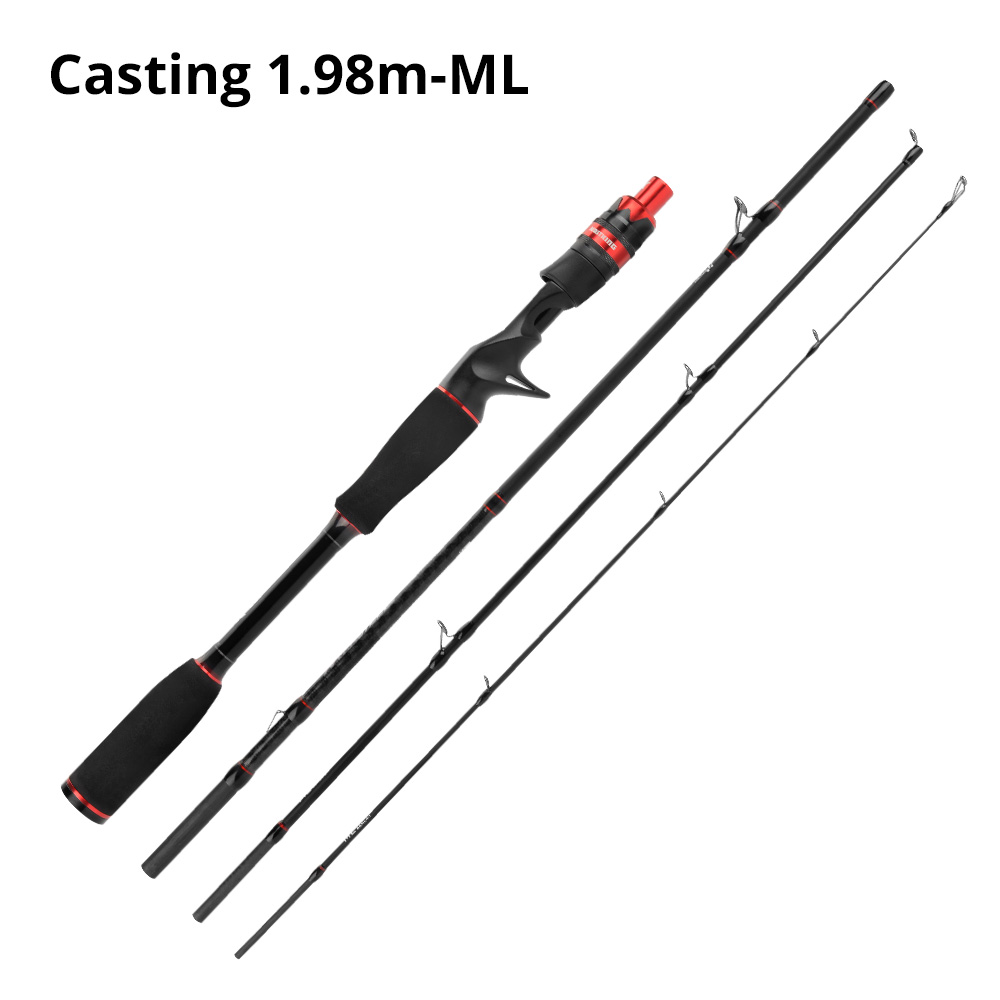 KastKing Max Steel Portable 4 Sections Fishing Rod Carbon Spinning Casting Fishing Rod 1.80m 2.13m 2.28m 2.4m for Bass Pike Fishing Saltwater Freshwater