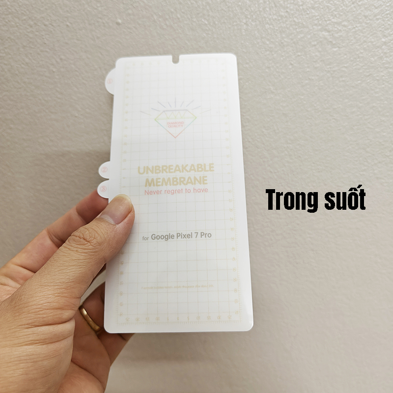 Dán dẻo PPF chống xước màn hình Pixel 6 Pro, Pixel 7 Pro (full màn hình, tặng giấy lau)