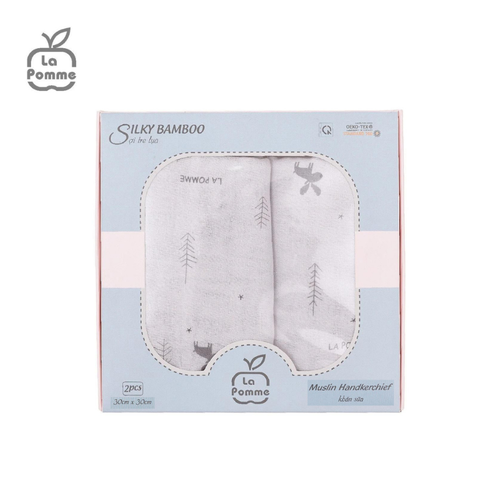 Set 2 khăn sữa La Pomme sợi tre