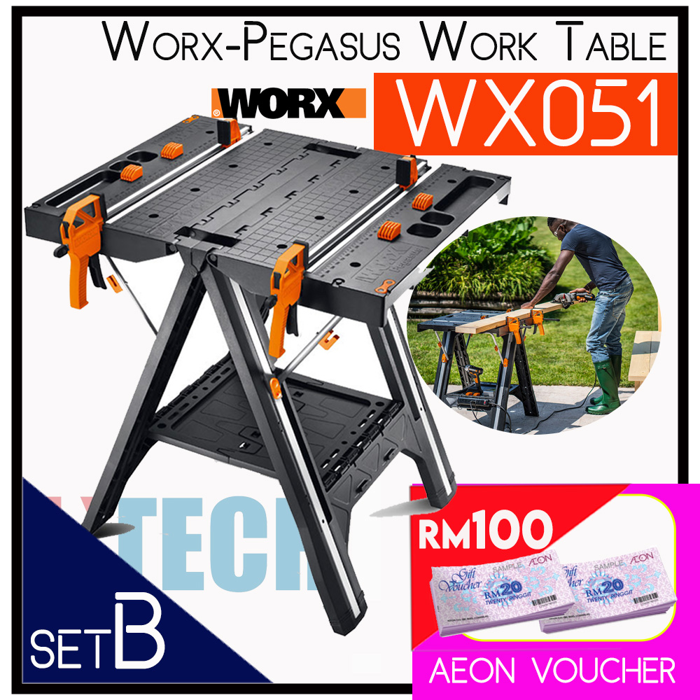 WORX WX051 PEGASUS FOLDING WORK TABLE AND SAWHORSE Lazada