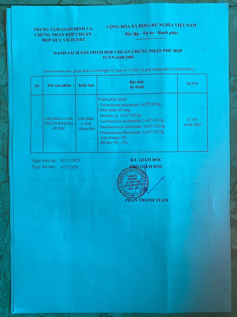 Men vi sinh TRICHODERMA 1kg