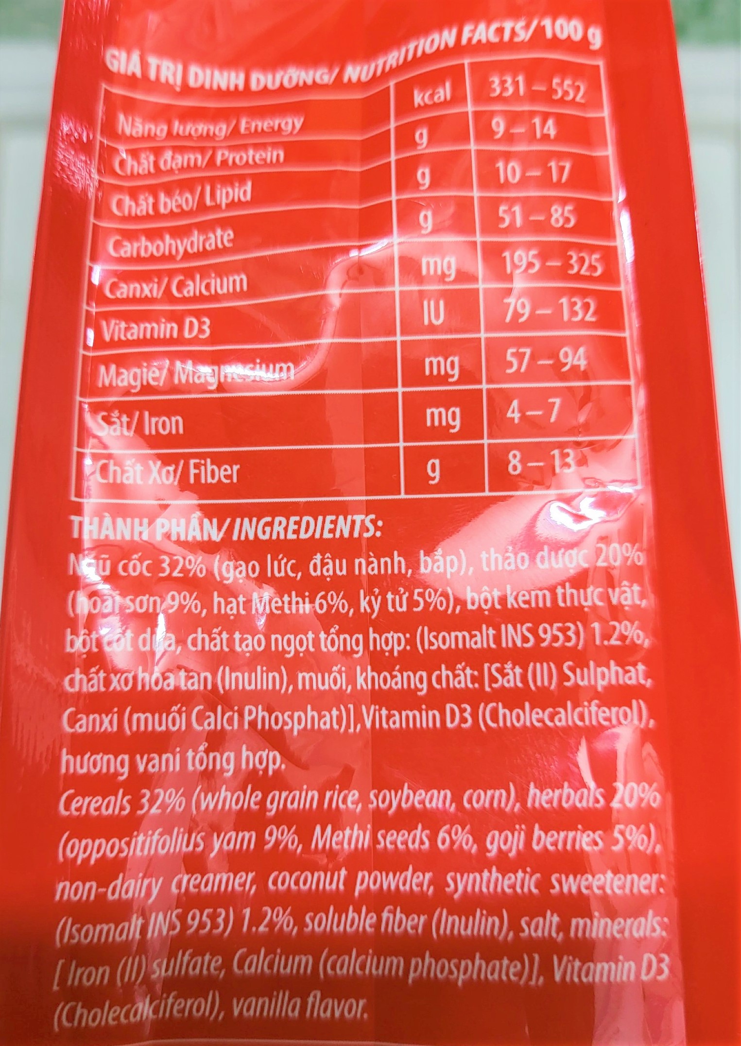 [Túi 600g – METHI] BỘT NGŨ CỐC ĂN KIÊNG (dành cho người bị tiểu đường) [VN] VIỆT ĐÀI Methi Cereal Powder (halal)