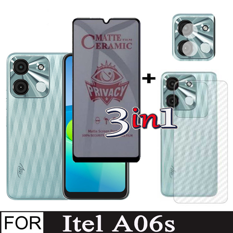 itel%20A06s%20Matte%20Privacy%20/%20Ceramic%20soft%20film%20For%20itel%20A05s%20A50%20A70%20itel%20A60s%20itel%20P55%204G%203%20in%201%20Anti%20Blue%20Light%20Ray%20Tempered%20Glass%20Screen%20Protector%20and%20Camera%20Lens%20Glass%20Protector%20-%20Image%203
