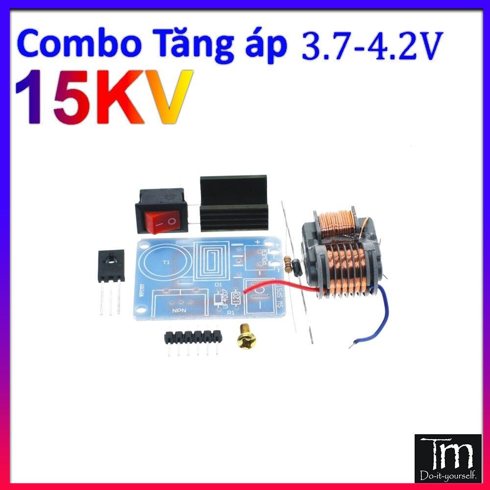 Combo mạch tăng áp kích điện 15kv 3.7-4.2v