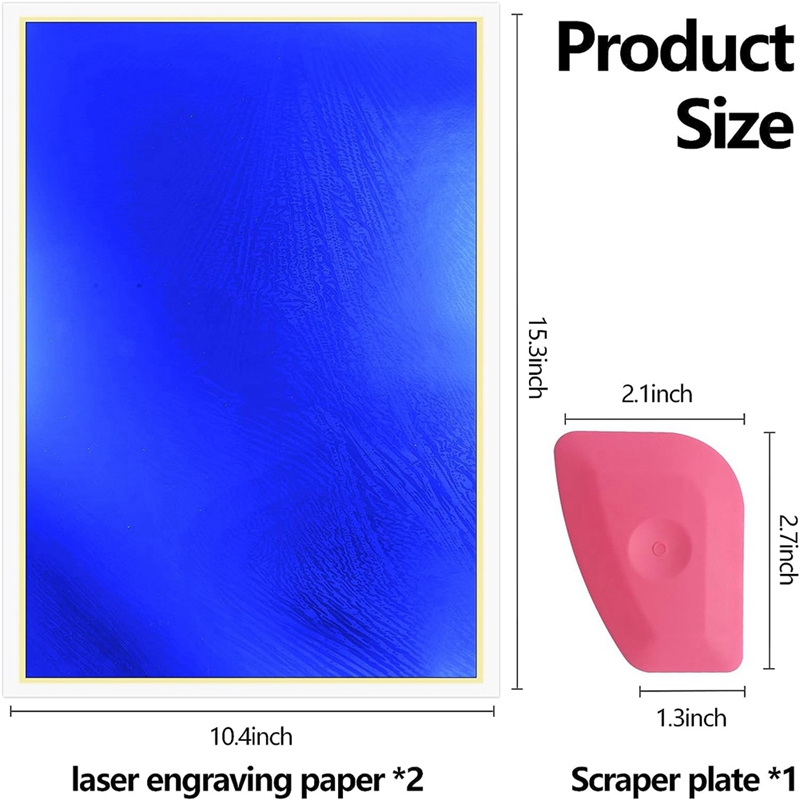 Laser Engraving Marking Color Paper,2PCS Green Marking Paper,15.3X10.4Inch  Laser Engraving Paper For Fiber Laser Marking Durable