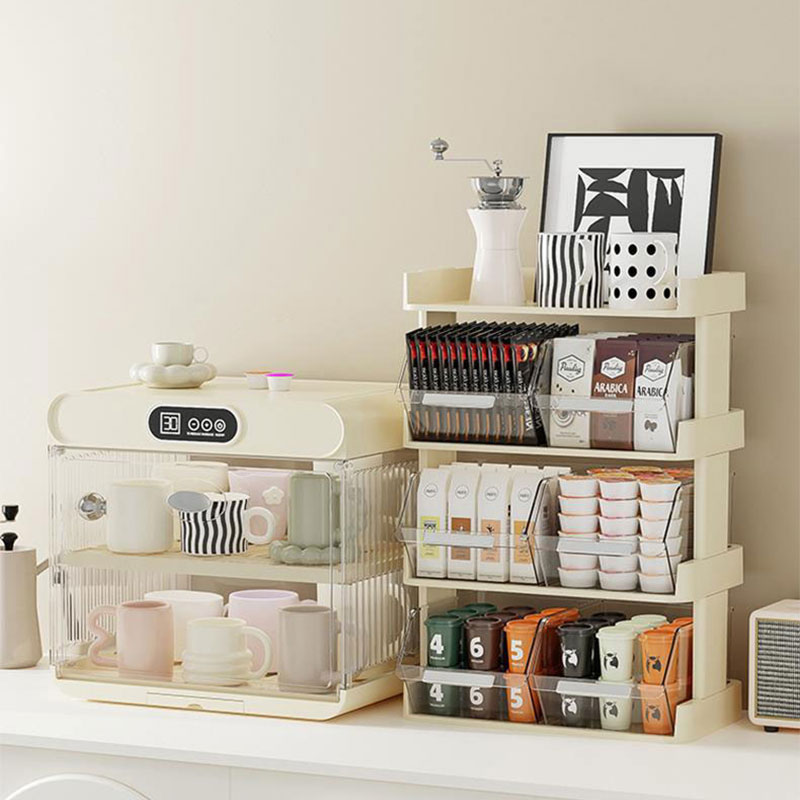 Tea bag storage box wall-mounted snack tea capsule coffee bar organizer cup cup holder multi-functional storage rack