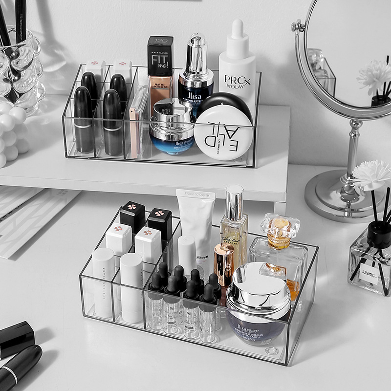 Storage box desktop drawer-type cosmetics storage multi-compartment transparent storage shelf multi-function