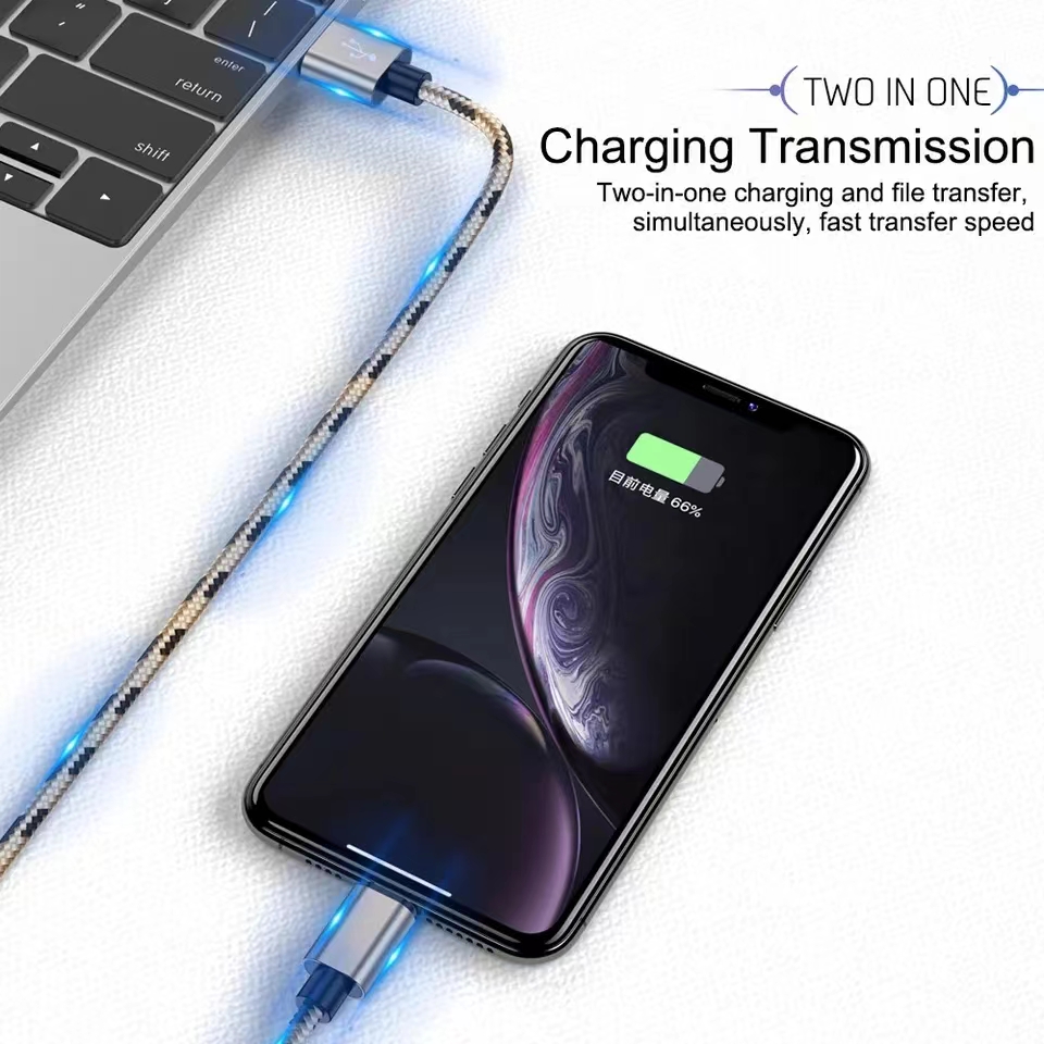 2.4A Micro USB cáp sạc sạc nhanh Nylon Dây cáp truyền dữ liệu cáp điện thoại cho Oppo Vivo