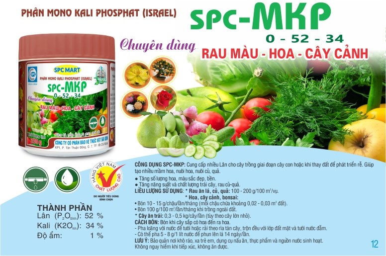 PHÂN MONO KALI PHOSPHAT SPC-MKP-0-52-34