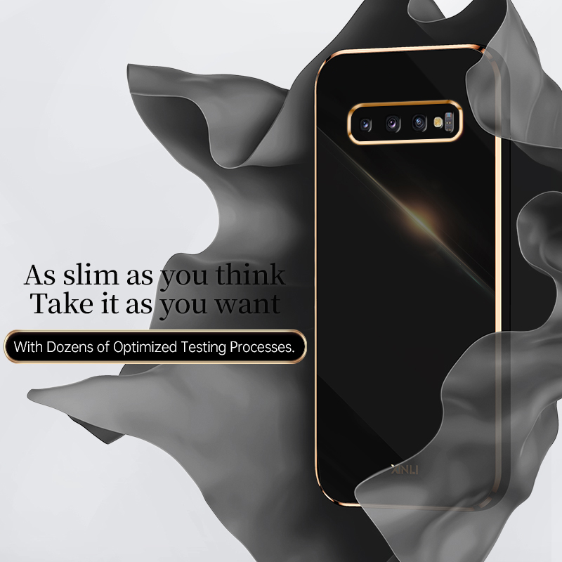 YBD Plating phone Case For Samsung Galaxy S10 Plus Casing Precise Camera Protection cases Luxury Straight Edge Cover