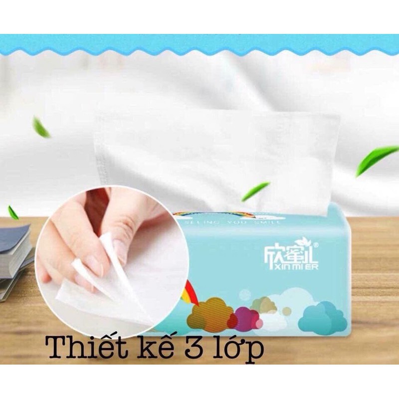 [FREE SHIP] 1 THÙNG ( 30 GÓI) GIẤY ĂN CẦU VỒNG CAO CẤP XINMIE