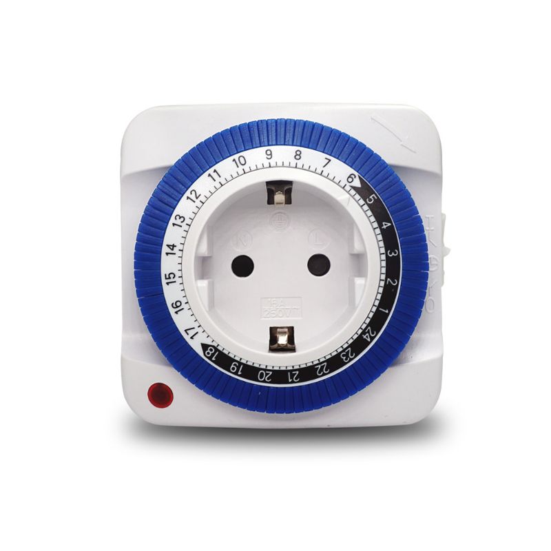 【Unique features】EU 24 Hours Timer Switch Socket 230V 16A Plug In 15min ...