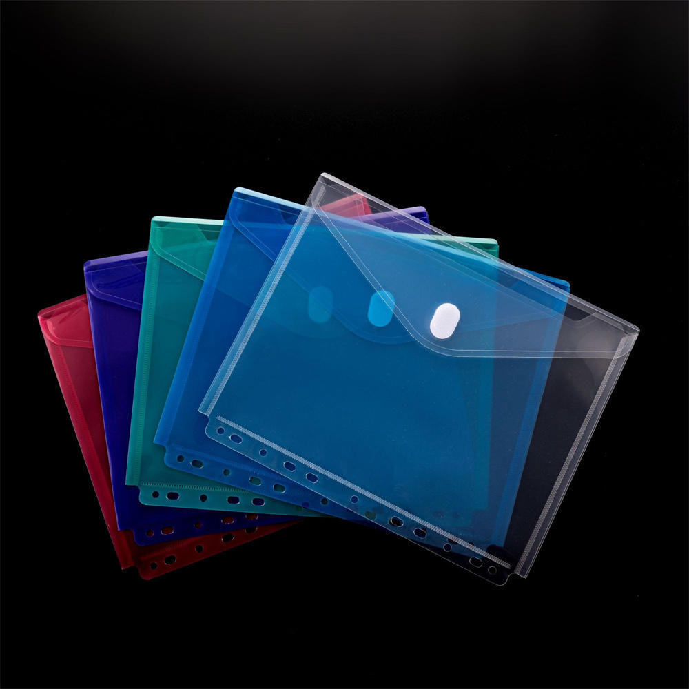 11-hole Punched File Folders Transparent Plastic File Folders 11-hole Punched File Folders A4 Document Sleeves Documents Bag Protector Office Supplies Filing Products File Organization File Storage Solutions Clear File Folders Plastic Document Holders