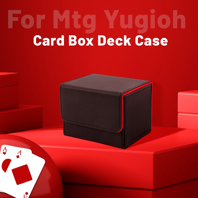 Card Box Side-Loading Card Box Deck Case for Mtg Yugioh Card Binder Holder 100+