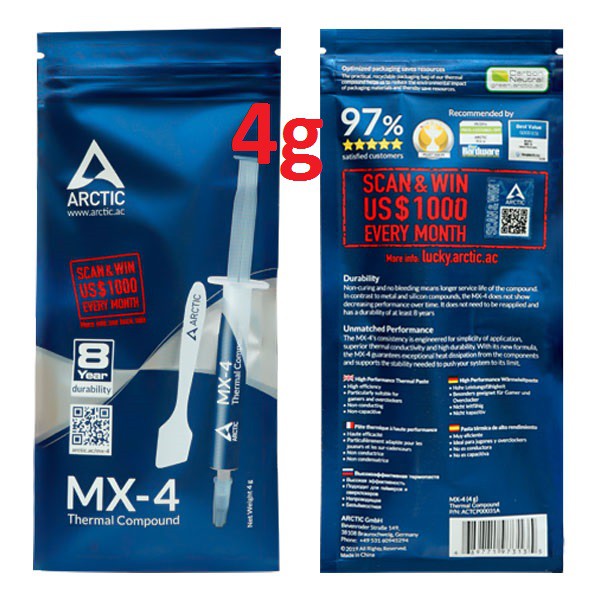 Keo Tản Nhiệt ARCTIC MX4 - 4g