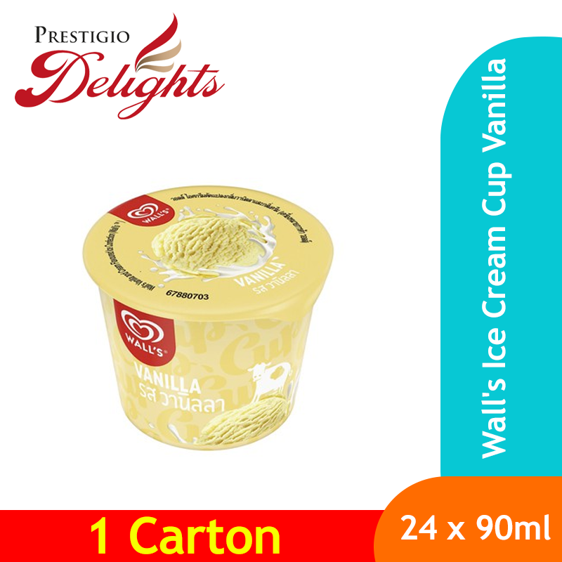 Walls Ice Cream Cup Vanilla 24 X 90ml Carton Sales Lazada Singapore