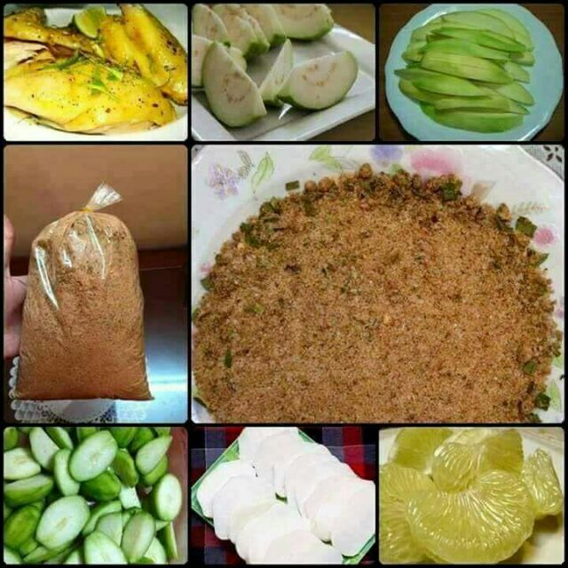 muối chấm, bột canh mỳ tôm hảo hảo