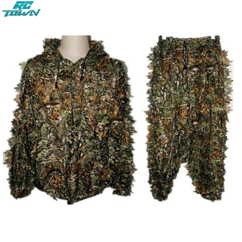 2023!!Camouflage Ghillie Suit 3d Leaf Bird Watching Suit Real Tree Sniper  Outdoor Recreation Adventure Clothes