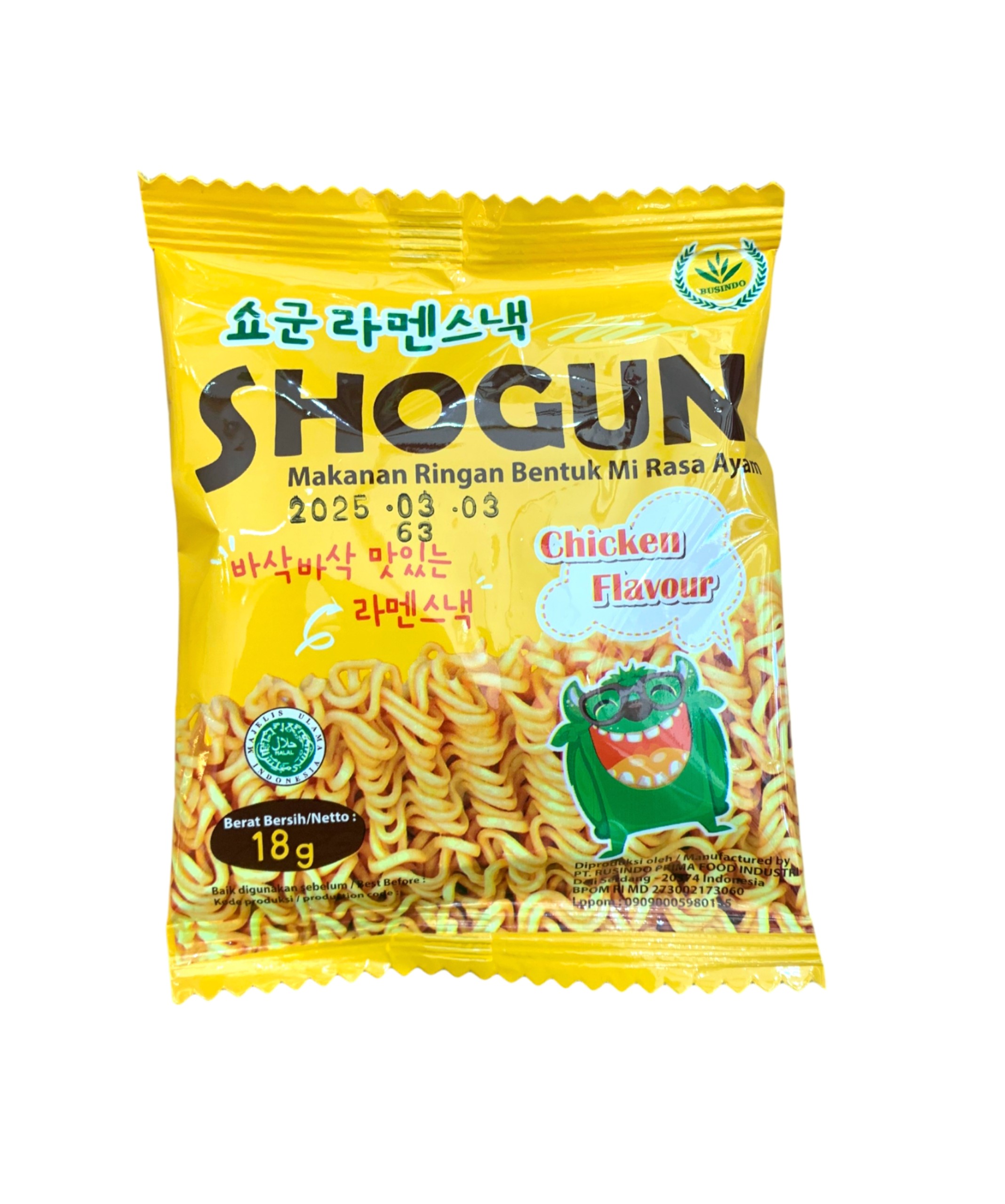 Mì ăn liền shogun hàn quốc vị gà gói 18g
