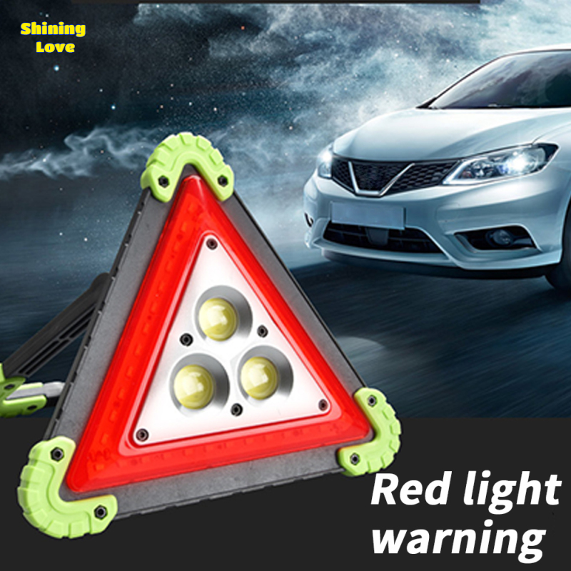 Shininglove 10W Multi-Function Emergency Warning Triangle LED Warning Light USB Rechargeable Hand Light Safety Signal Light