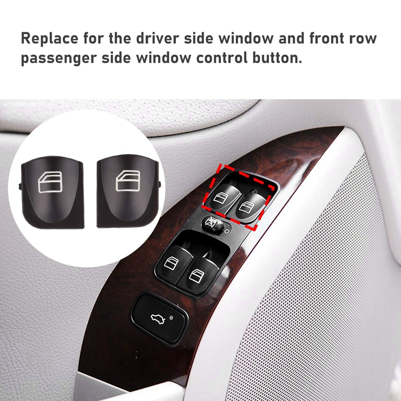 Window switch button covers for Mercedes Benz W203 W208 C CLK Class front left + right window switch button repair caps