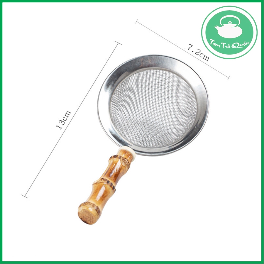 Rây lọc bột matcha inox 304 cán tre