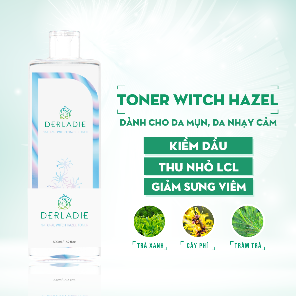 Nước hoa hồng Derladie Toner 500ml
