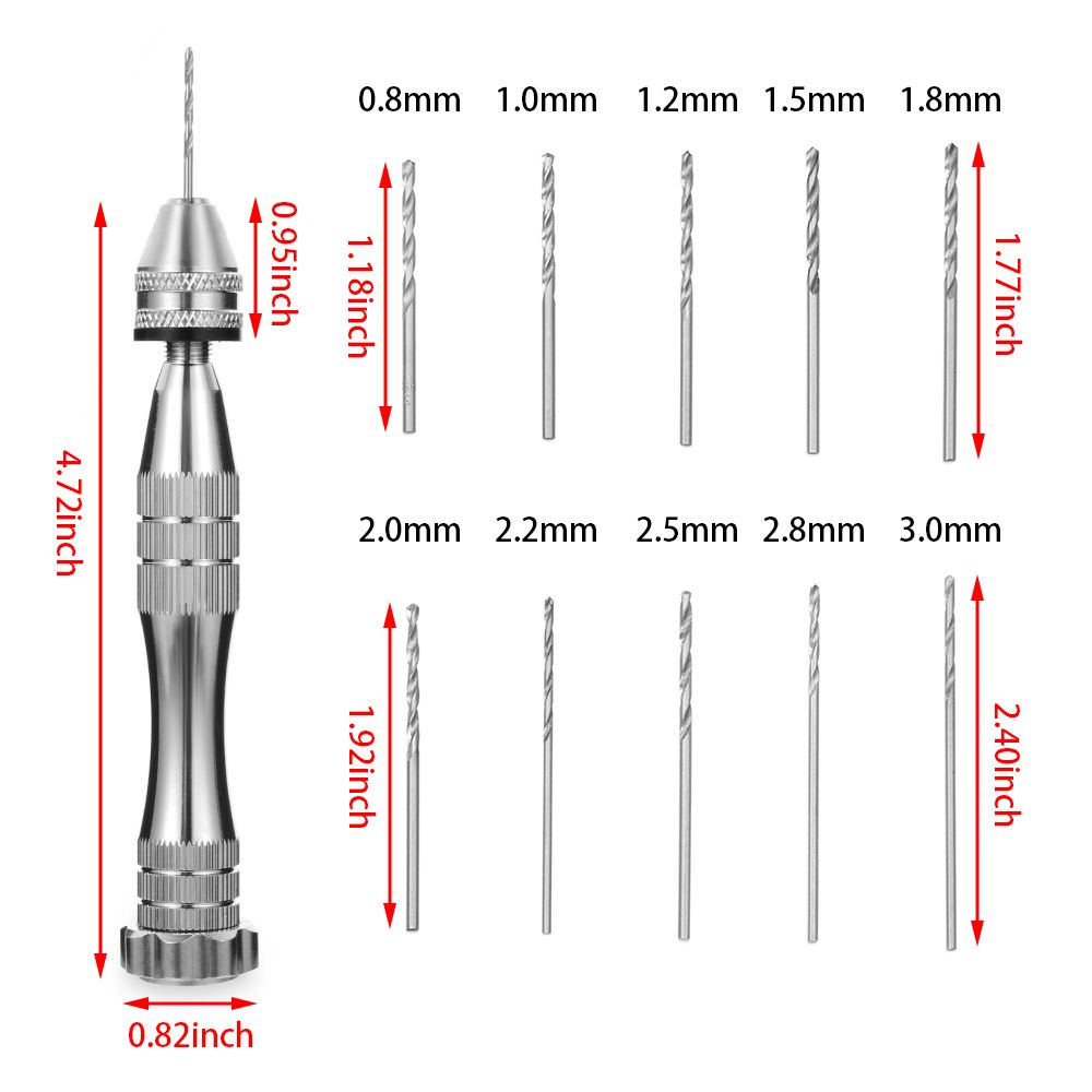 PETIBABE Crystal UV Epoxy Drill Bits Casting Molds Drill Holes Tool Hand Drill Resin Mold Jewelry Making Tools