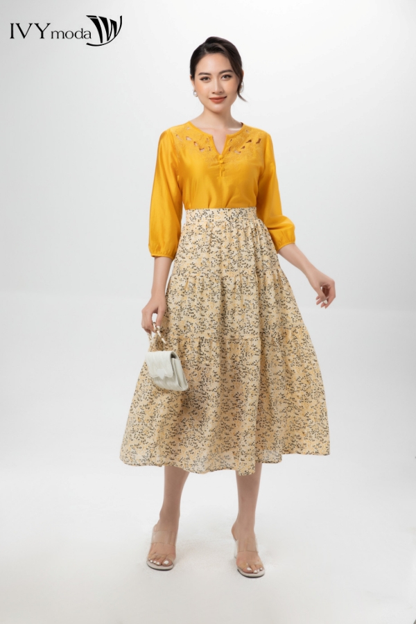 Chân váy xòe 3 tầng IVY moda MS 31M6641