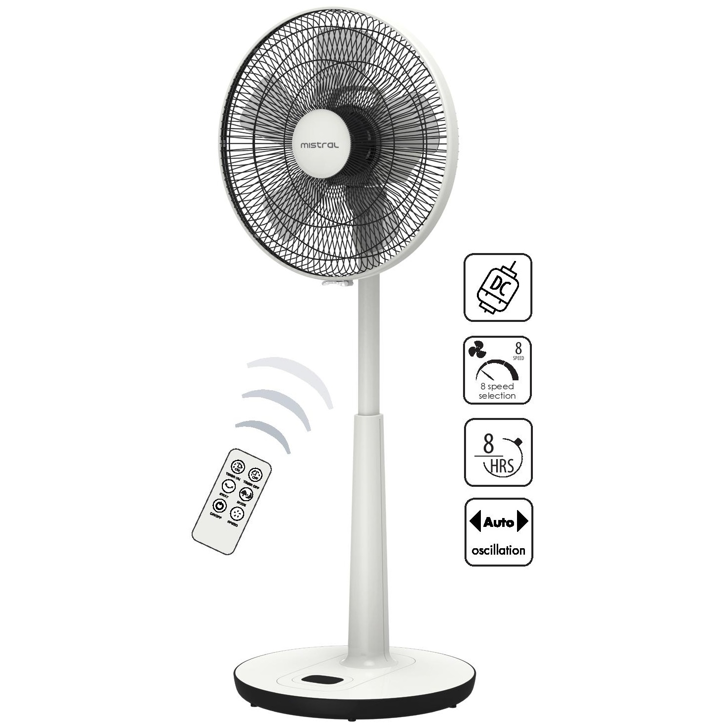 Mistral MLF3508DR DC Motor Slide Fan W/Remote 14 Inch | Lazada Singapore