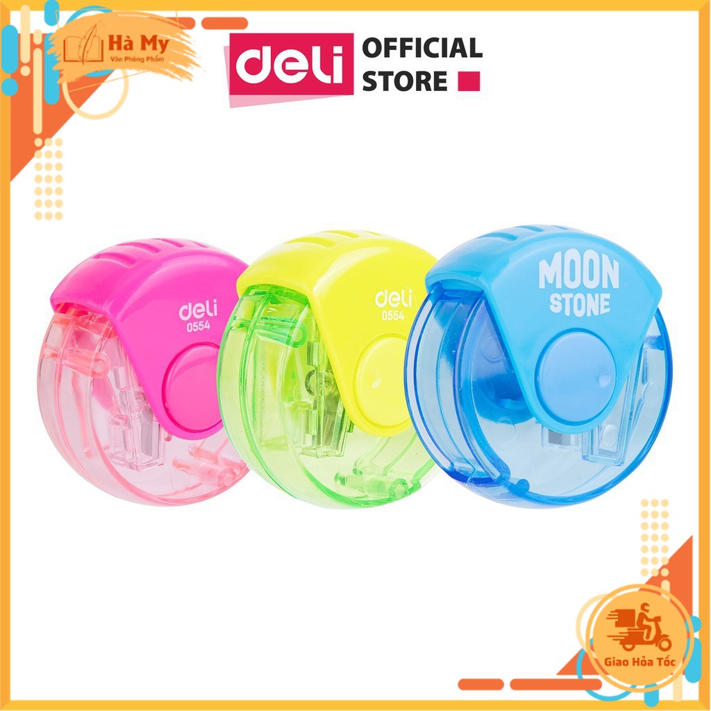 (1 Cái) Gọt bút chì Mini MOON STONE Hình Tròn Deli - E0554