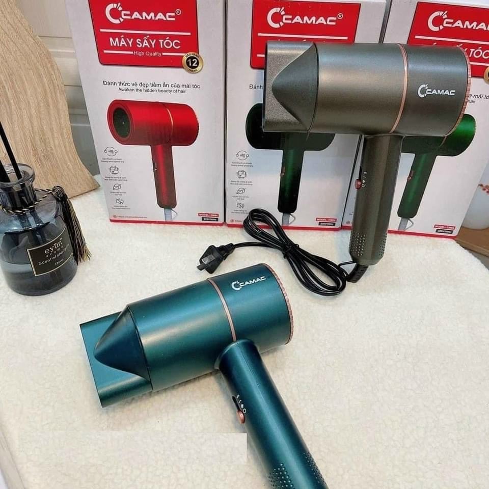 Máy sấy tóc 2200w 2 mức độ gió kèm đầu thổi nén gió, máy sấy tóc cầm tay camac hàng công ty chính hãng