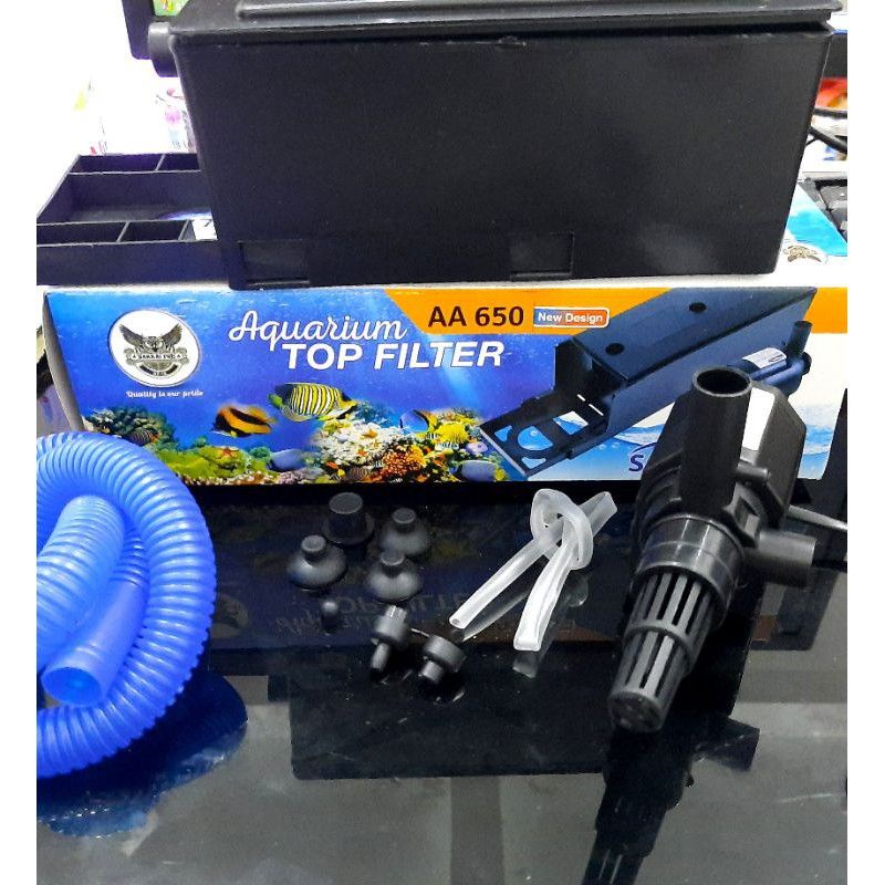 Pompa aquarium box filter Lengkap SAKKAI PRO AA 650