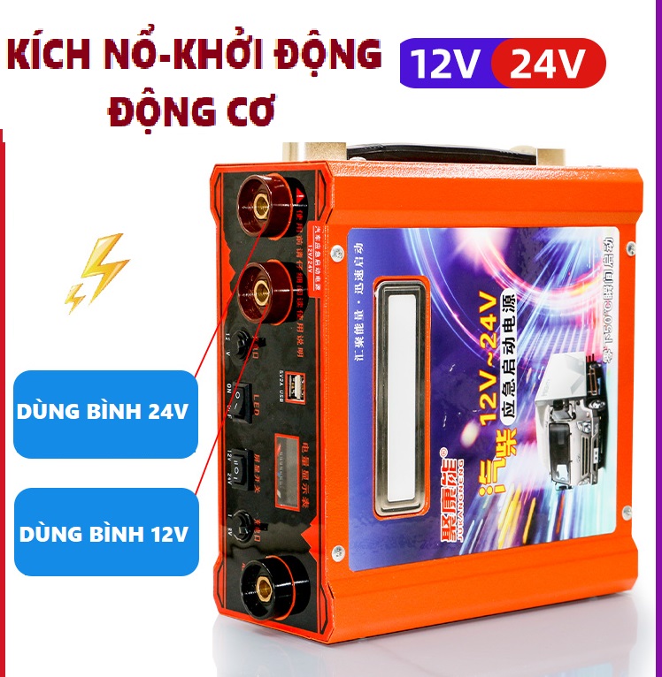 Bộ kích nổ ô tô kiêm sạc dự phòng CÔNG SUẤT LỚN 1500A