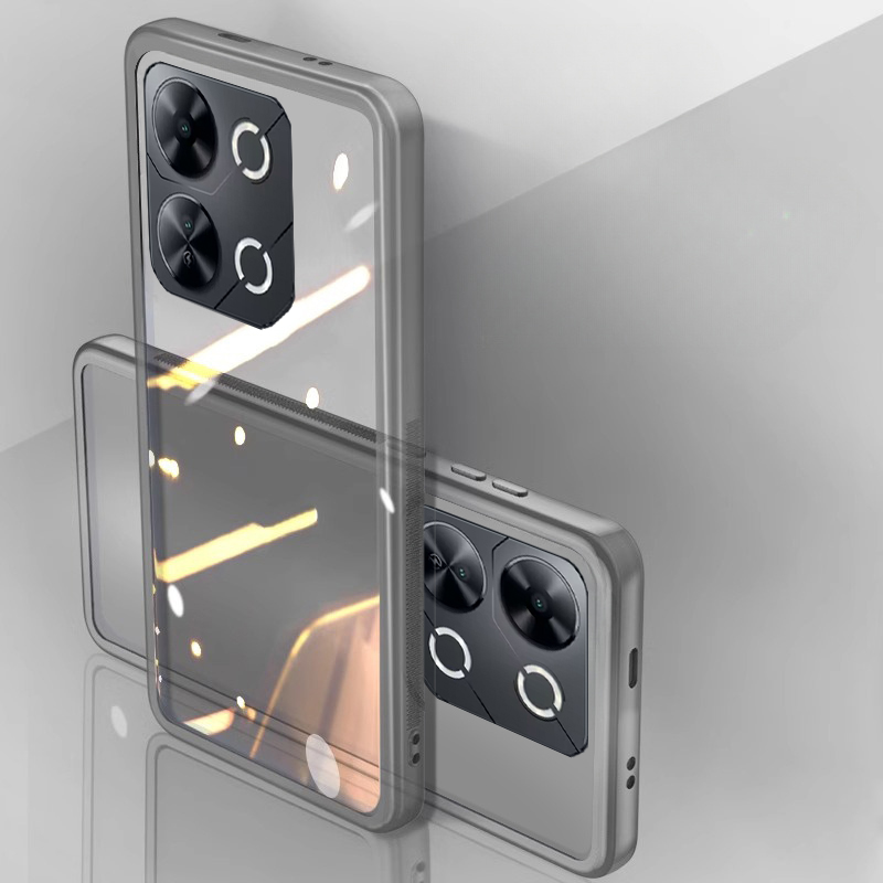For itel P65 Case Camera Protection Semi Transparent Soft Silicone Shockproof with Lens Protector Films for itel P65 Back Cover. 