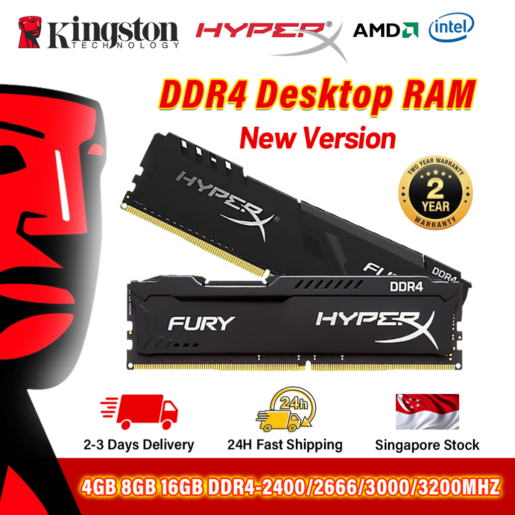 Kingston HyperX FURY DDR4 RAM 4GB 8GB 16GB DDR4 2400/2666/3200MHz ...