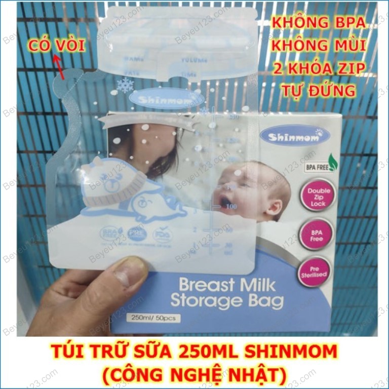 8% VOUCHER & FREESHIP 5 - 50 Túi trữ sữa mẹ 250ml SHINMOM S50V Công nghệ thumbnail