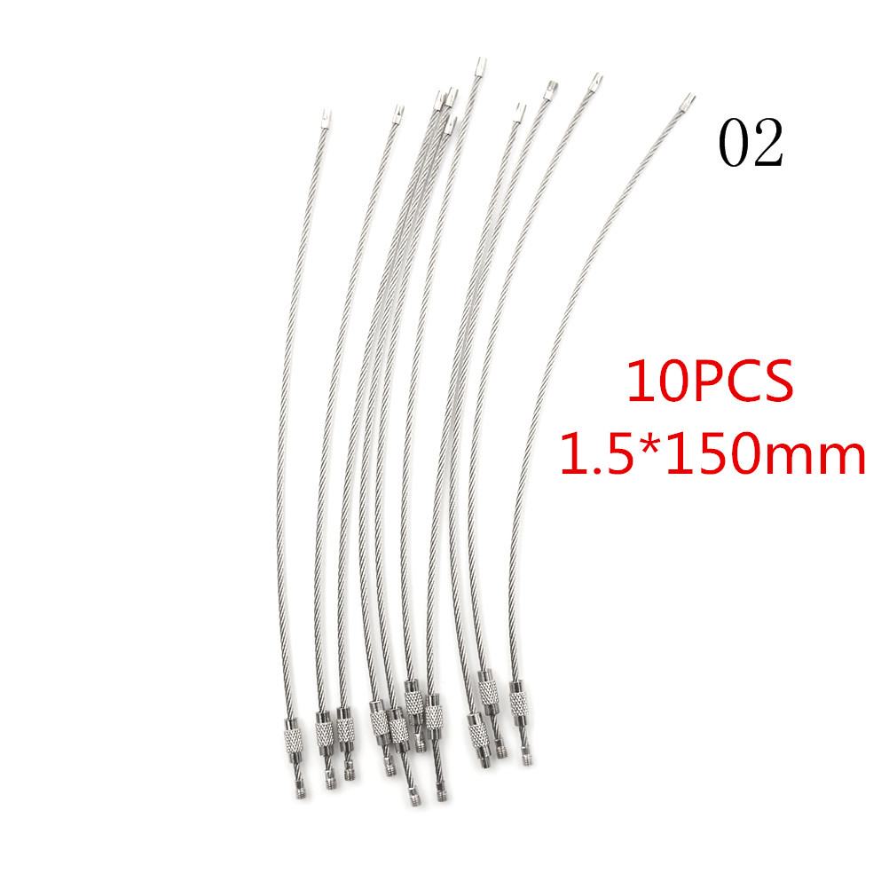 NEW%20%E3%80%90Innovative%20design%E3%80%9110Pcs%2010/20/25cm%20Keychain%20Tag%20Rope%20Stainless%20Steel%20Wire%20Cable%20Loop%20Screw%20Lock%20Gadget%20Ring%20Key%20Keyring%20Circle%20Camps%20Hanging%20Tool%20-%20Image%209