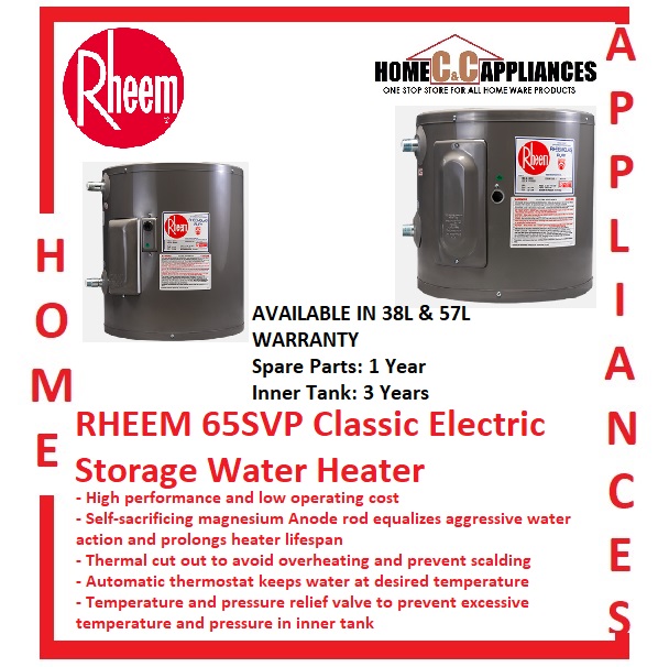 RHEEM 65SVP-10S/15S Classic Electric Storage Water Heater / FREE EXPRESS  DELIVERY/MADE IN CHINA | Lazada Singapore