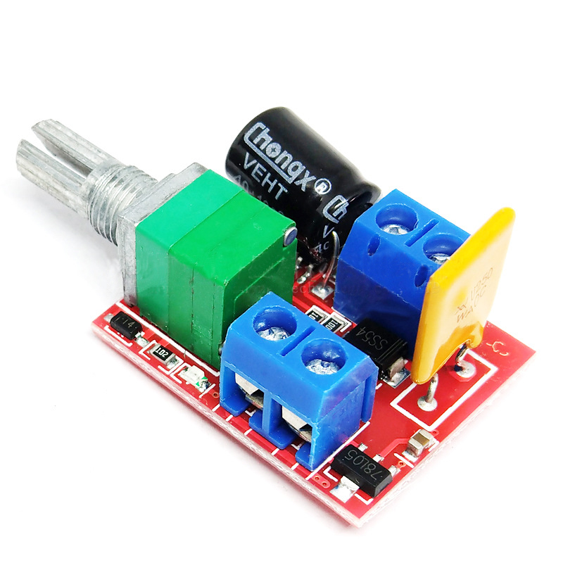 Mini 5A PWM Max 90W DC Motor Speed Controller Module 3V-35V Speed Control Switch LED Dimmer