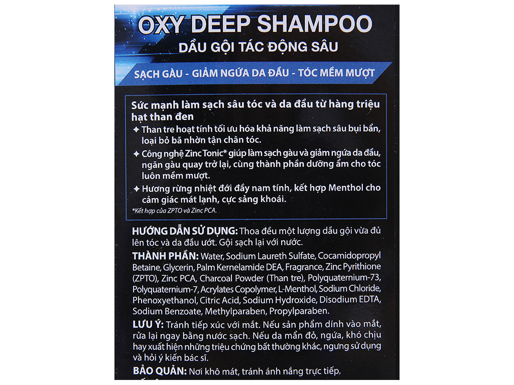 Dầu gội nam Oxy Deep Shampoo tác động sâu 500ml
