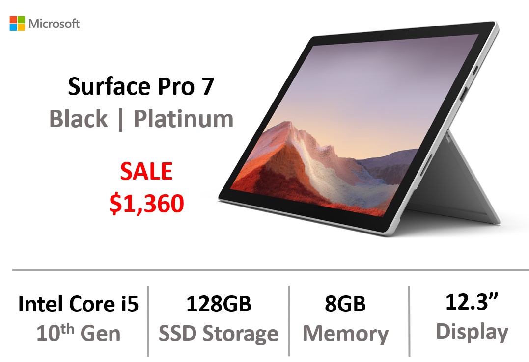 Microsoft Surface Pro 7 - Intel Core i5 / 8GB RAM / 128GB SSD