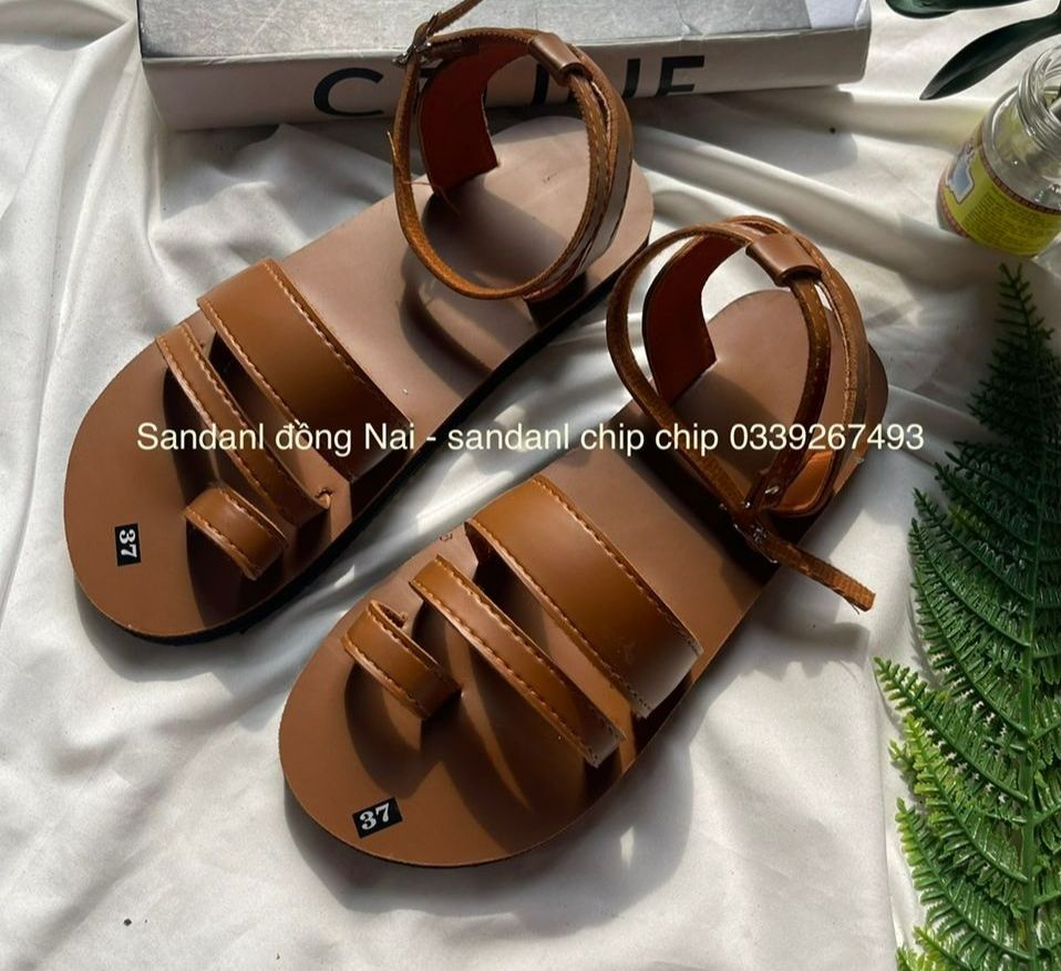 [FREESHIP + HOÀN TIỀN 50K] dép xăng đan nữ màu bò size từ 34 đến 42 ( sandal đồng nai )