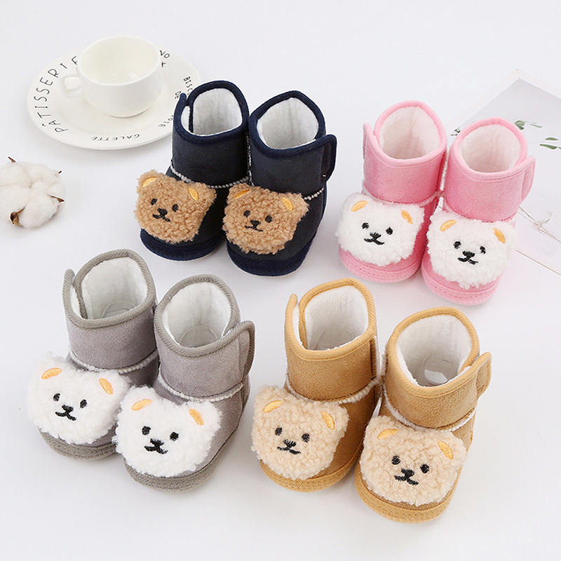 Snow Boots for Baby Soft Sole Cartoon Bear Non