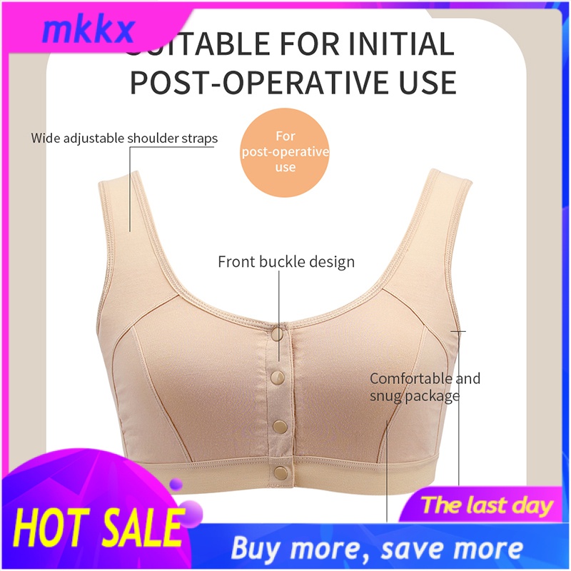 Fashion 6031 Mastectomy Bra With Pockets Front Closure Cotton Plus Size For  Post Surgery Women Silicone Insert